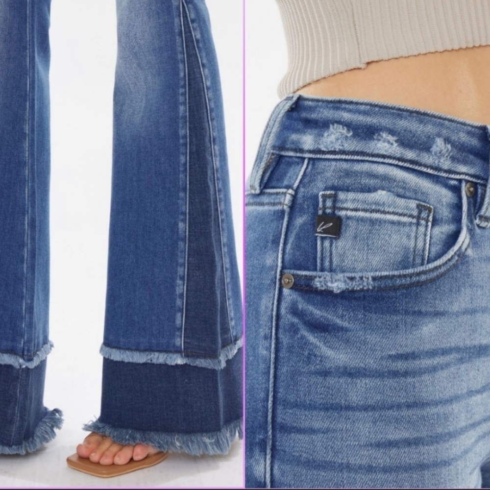 The MONICA Double Frayed Hem Flare - Picture 4 of 5